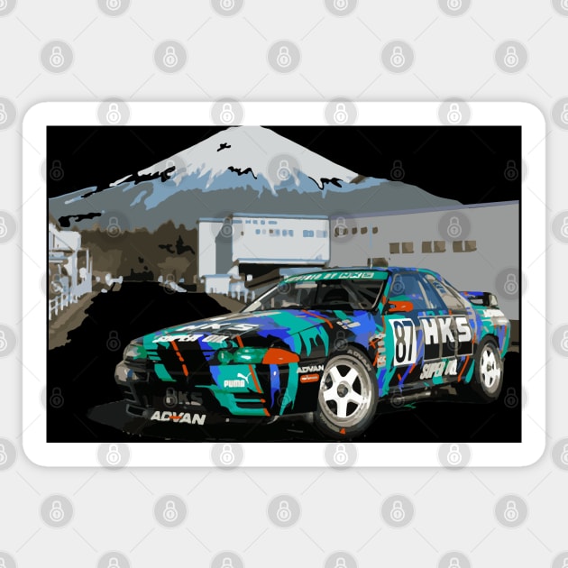 Skyline R32 GT-R HKS Japan Mt. Fuji GTR JGTC ZERO-R Sticker by cowtown_cowboy